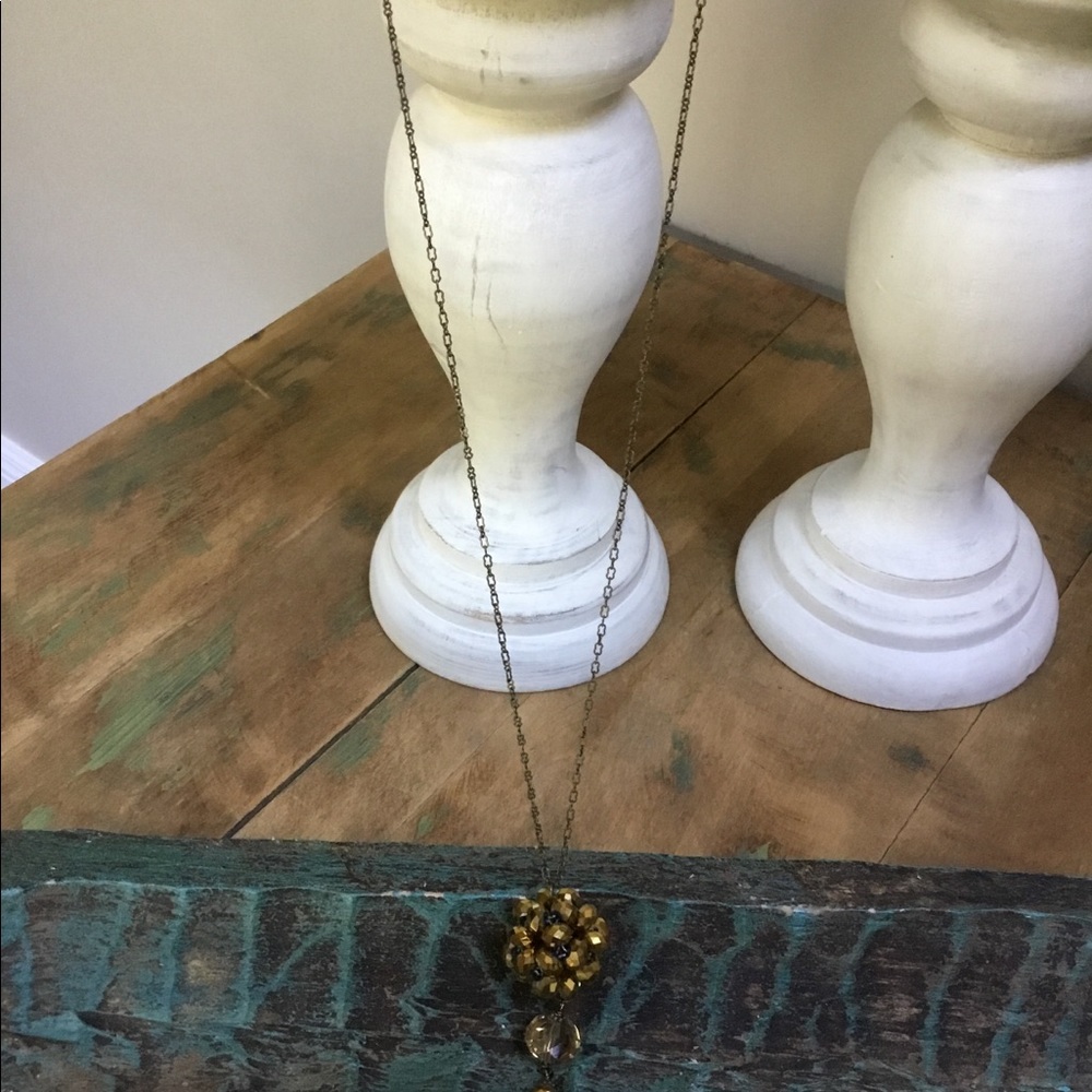 Handcrafted Long, sparkly crystal necklace